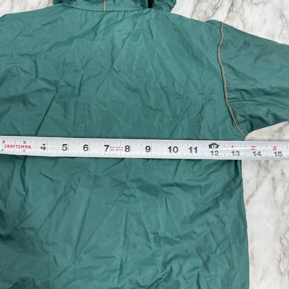 Vintage Winnie the Pooh Raincoat 2T Football 50 Yard Line Green Snap Front - Picture 8 of 9